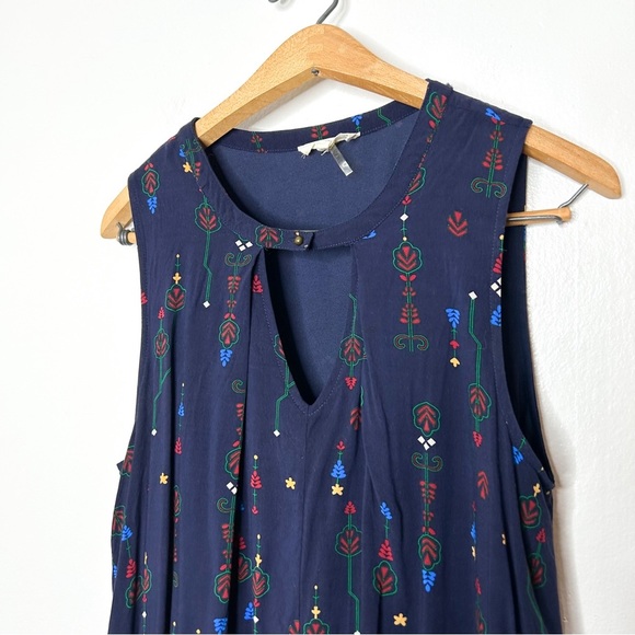 Entro Sleeveless Boho Print A‎ line Mini Dress Large L - Picture 3 of 9